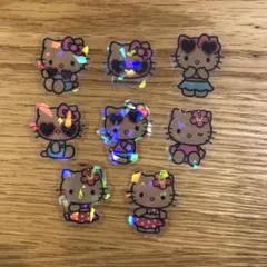 サンリオオーロラシール　おすそわけ　日焼けキティ