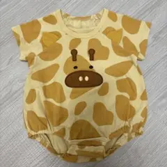 ロンパース ベビー服 70cm キリン 動物 半袖
