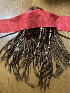 【コスプレ】ジャックスパロウ風　ウィッグ（かつら）バンダナ&髪飾り付き