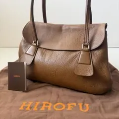 ✨極美品✨袋 ヒロフ クラッチバッグ ポーチ Hロゴ シボ革 ホワイト 