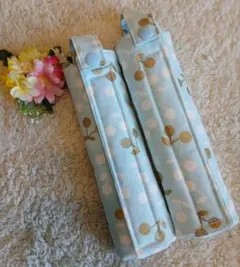 ランドセル肩カバー さくらんぼ くすみピンク 花柄 女子 肩カバー 入学