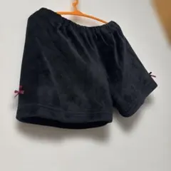黒 コーデュロイフリース インナーパンツ130ウエストゴム