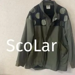 SCOLAR スカラー Mミリタリージャケット オリーブグリーン ドットデザイン