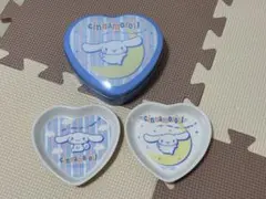 시나모롤 ハート缶&トレイ 小皿 平成 레트로
