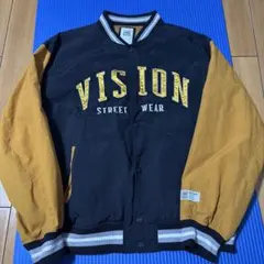 VISION STREET WEAR スタジャン 黒/オレンジ
