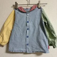 ミキハウス 【100】クレイジーパターン ギンガムチェック シャツ