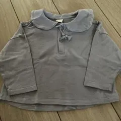tête à tête 襟付き長袖カットソー 80サイズ グレー　猫耳　ねこみみ