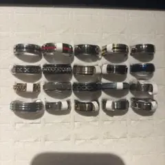 【新品・送料無料】メンズリング20点まとめ売りセットA 売り切れ続出！