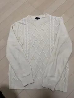 URBAN RESEARCH アイボリー ケーブルニット 38