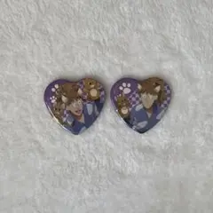 忍たま ナンジャ 鉢屋三郎 不破雷蔵 ハート缶バッジ