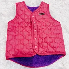 ピンクキルティングベスト 80