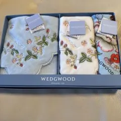 WEDGWOOD タオルセット 花柄刺繍　3枚セット　新品未使用品！
