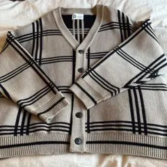 BLUE BUCKET チェック柄カーディガン