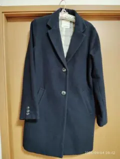 Ciaopanic　Typy ネイビー ロングコート チェック柄裏地