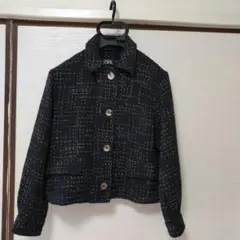 3/29（日）まで値下げ‼️ZARA ツイード風チェックジャケット 春アウター