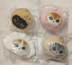 mofusand 飲茶にゃんおかおぬいぐるみ 餃子、エビ餃子、ゴマ団子、小龍包