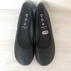 O.G.A. ブラック フラットシューズ M ブラック