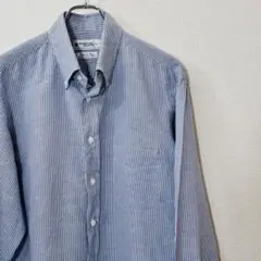 【鎌倉シャツ】シャツ 43サイズ リネン混 MAKER'S SHIRT 鎌倉