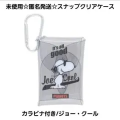 未使用☆匿名発送☆スヌーピー カラビナ付きスナップクリアケース ジョー・クール