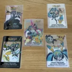 ポケモン 初音ミク ポケミクライブ ららぽーと 特典 クリアカード 全5種