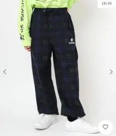 RNA R4192 総柄イージーパンツ チェック柄