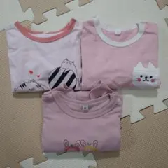 ベビー服 女の子 まとめ売り 夏 ロンパース 80cm 3着セット