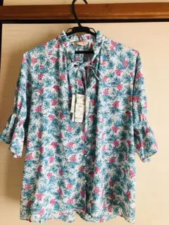 PAUL & JOE 花柄五分袖ブラウス