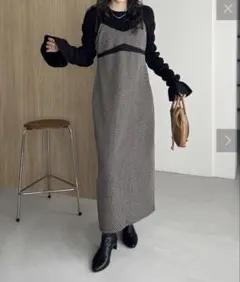 ジャガードキャミワンピース