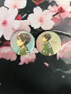 進撃の巨人　ロフト　冬の歩み　エレン 缶バッジ