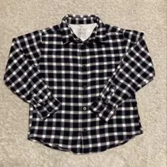 無印良品　起毛　フランネルシャツ　ブロックチェックシャツ　130cm