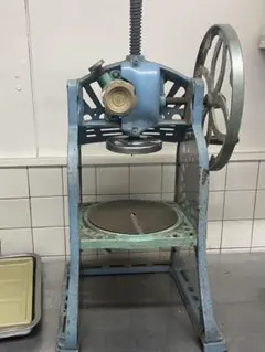 昭和 大正 レトロ 手動式 かき氷機 青緑 かき氷 アンティーク 氷削り