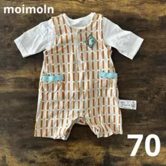 モイモルン ワンポイントカバーオール ロンパース Tシャツ 2点セット 70cm