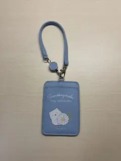 すみっコぐらし パスケース 定期入れ 水色 しろくま