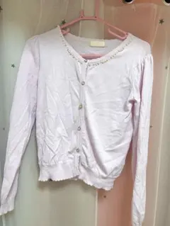 ロディスポット　スカラップビジューカーディガン