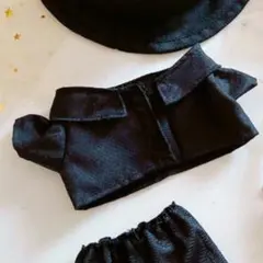 黒 ブラウス 襟 20cm服 ぬいぐるみ服 韓国 ぬい服 着ぐるみ 推し活 衣装