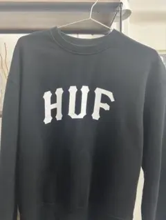 HUF ロゴ入り スウェット 黒