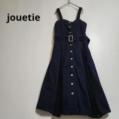 jouetie スイッチジャンスカ　デニムワンピース　シフォン　プリーツ
