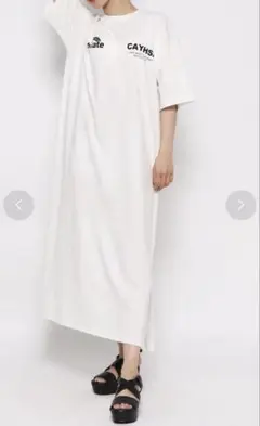 Mila OwenオーバーサイズコットンTシャツワンピース　ホワイト