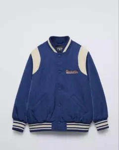 ZARA キッズ スタジャン ブルゾン ネイビー 120cm