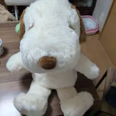 スヌーピー 中型 クリーム色ぬいぐるみ