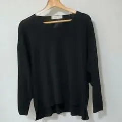 【GEORGES RECH PARIS】長袖ニット Vネック ブラック 40