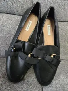 Stradivarius リボン付き ローファー ブラック 37