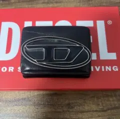 DIESEL ブラック 三つ折り財布