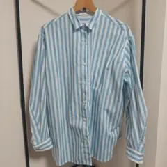 AMERICAN HOLIC 水色ストライプシャツ L