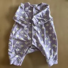 BREEZE 花柄ロンパース 薄紫色 パープル　 長袖　70