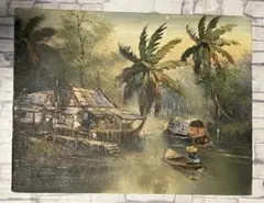 大友修一 油彩画 風景 F8 奥日光の村道 美品 - メルカリ
