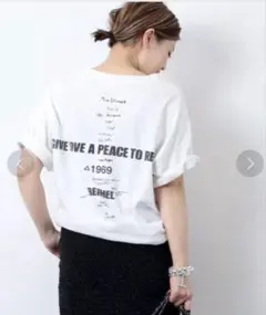 ドゥーズィエムクラス　LOVE A PEACE バックプリントTシャツ　ホワイトのサムネイル