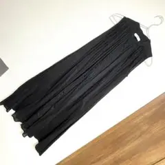 アーバンリサーチサニーレーベル ノースリーブ ギャザー ワンピース F ブラック