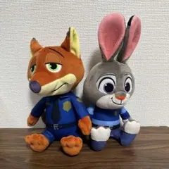 ズートピア ぬいぐるみ ニック・ワイルド & ジュディ・ホップス 2体セット