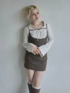 正規品】ANDMARY Betty velour mini dress - メルカリ